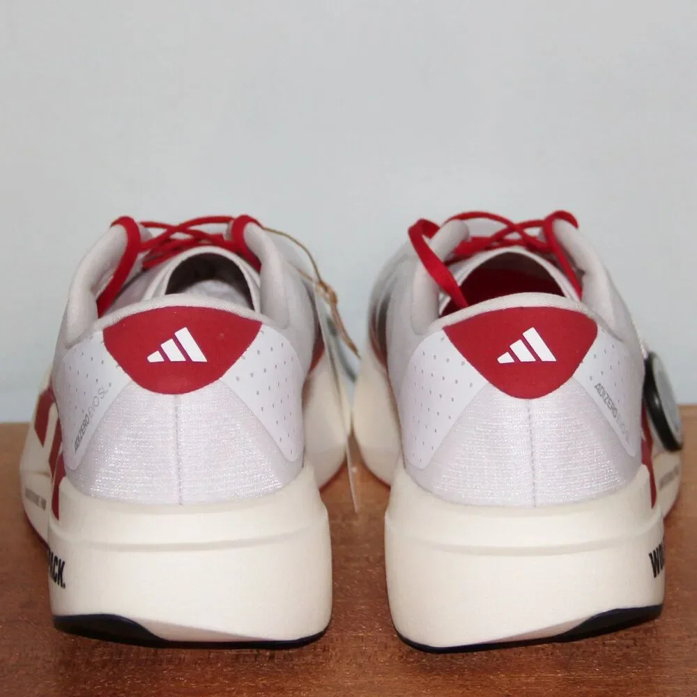 Adidas Adizero Evo SL NC State Running Shoes Mens 8 Womens 9 White Red